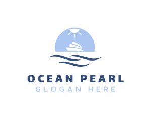 Ocean Cruise Travel logo design