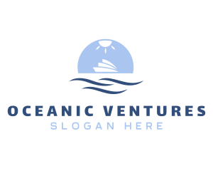 Ocean Cruise Travel logo design