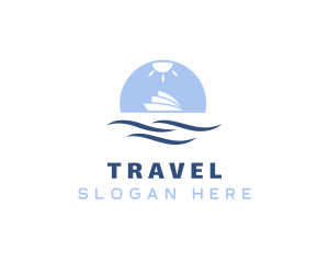 Ocean Cruise Travel logo design