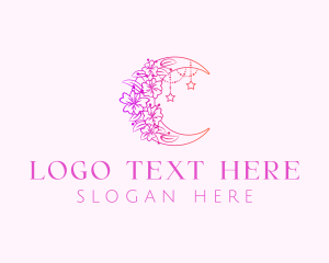 Lunar - Celestial Flower Moon logo design