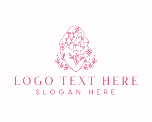 Mother - Floral Postpartum Mother logo design