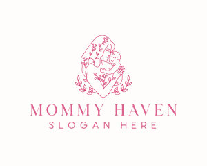 Mommy - Floral Postpartum Mother logo design