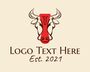 Minimalist - Minimalist Bull Wildlife logo design