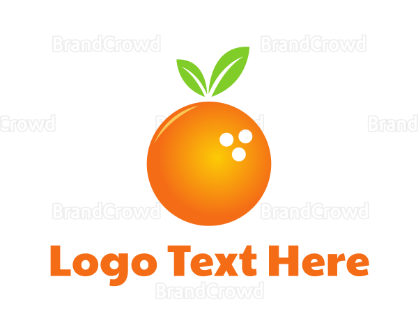 Orange Bowling Ball Logo