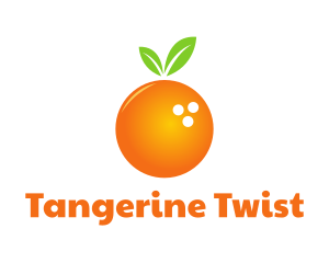 Tangerine - Orange Bowling Ball logo design