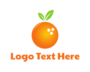 Juice - Orange Bowling Ball logo design