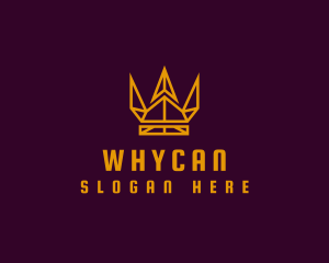 Geometric Golden Crown Logo