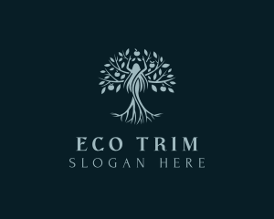 Eco Beauty Woman logo design