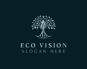 Eco Beauty Woman logo design