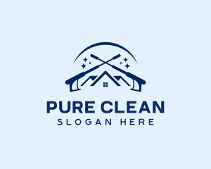 Pressure Washer Home Cleaning logo design