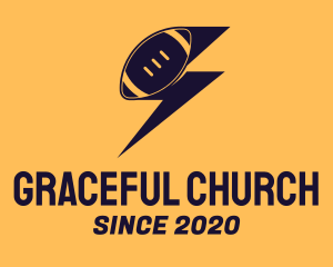 Varsity - Football Lightning Bolt logo design