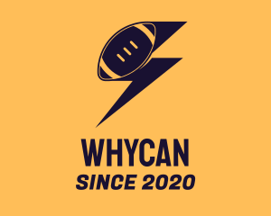 Voltaic - Football Lightning Bolt logo design