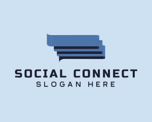 Social Speech Bubble logo design