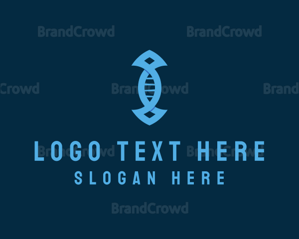 Blue DNA Strand Logo