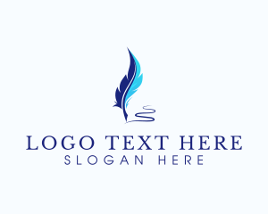 Quill - Pen Quill Feather logo design
