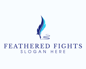 Pen Quill Feather  logo design