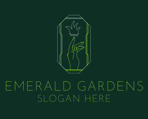 Grass Hand Garden Landscaper  logo design