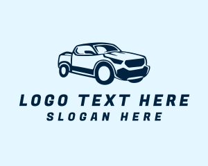 Pickup Truck - Blue Pickup Truck logo design