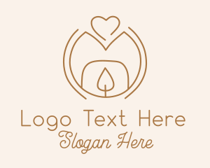 Brown Love Candle Logo