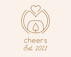 Brown - Brown Love Candle logo design