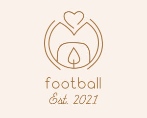 Candlelight - Brown Love Candle logo design