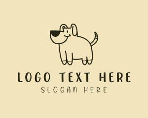 Cartoon - Dog Pet Grooming logo design