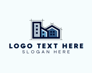 Storhouse - House Building Blueprint logo design