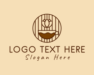 Coffee Farm - Flower Tea Cafe logo design