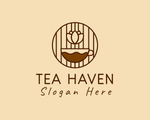 Flower Tea Cafe logo design