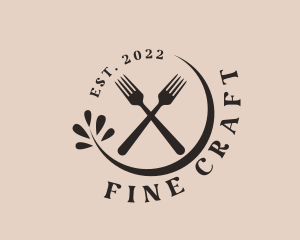 Restaurant Fork Cutlery logo design