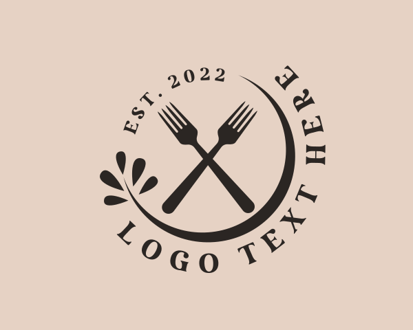 Silverware - Restaurant Fork Cutlery logo design