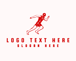 Team - Marathon Running Athlete logo design