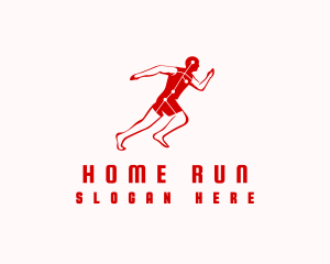 Marathon Running Athlete logo design