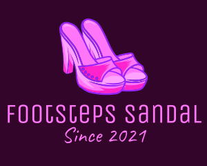 Neon Fashion Sandals  logo design
