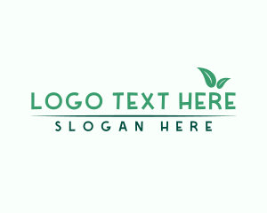 Eco - Healthy Organic Leaves logo design