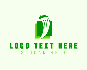 Recycling Bin - Trash Disposal Sanitation logo design