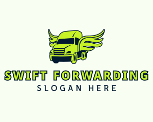 Cargo Truck Wings logo design