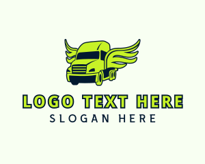 Moving Company - Cargo Truck Wings logo design