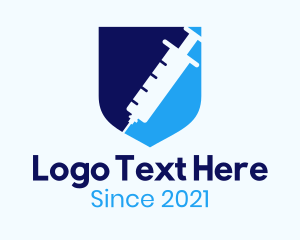 Medication - Medical Syringe Shield logo design