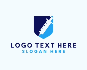 Medication - Medical Syringe Shield logo design