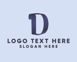 Shop - Modern Ribbon Letter D logo design