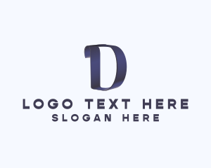 Shop - Modern Ribbon Letter D logo design