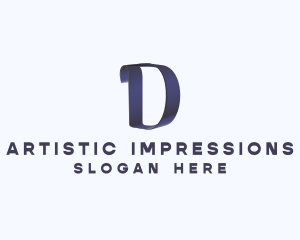 Modern Ribbon Letter D logo design