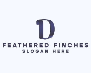 Modern Ribbon Letter D logo design