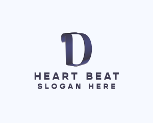 Modern Ribbon Letter D logo design