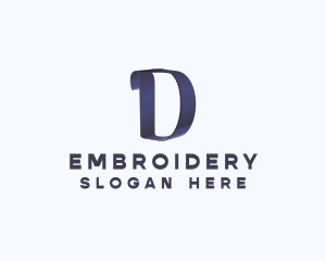 Modern Ribbon Letter D logo design