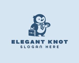 Penguin Office Suitcase logo design