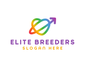 Rainbow Arrow Loop logo design