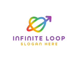 Loop - Rainbow Arrow Loop logo design