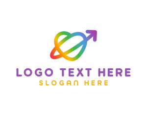 Lgbt - Rainbow Arrow Loop logo design